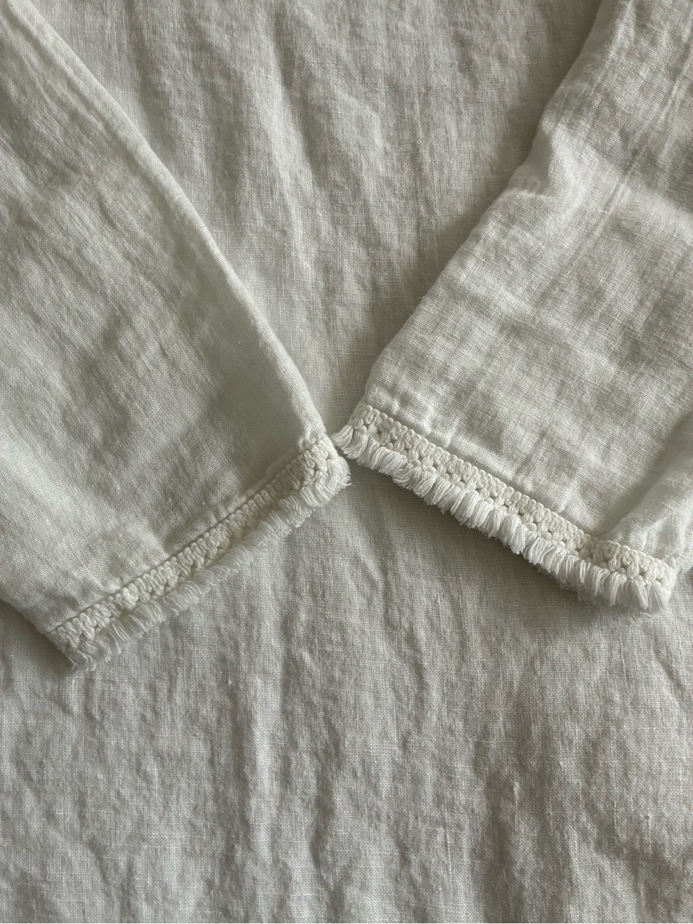 Kaktus White Linen Scoop-Neck Tunic Top - Picture 6 of 6